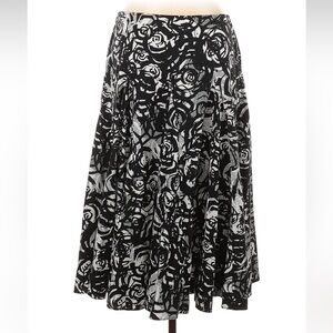 Artsy Rose pattern boho Midi Skirt women’s Size 10-Perfect Condition-Y2-Cotton